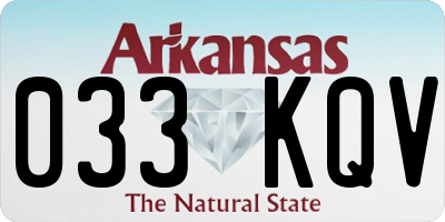 AR license plate 033KQV