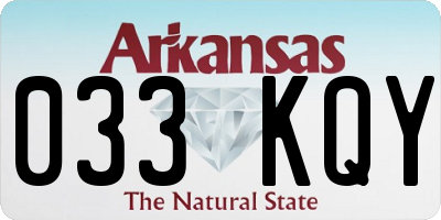 AR license plate 033KQY