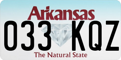 AR license plate 033KQZ