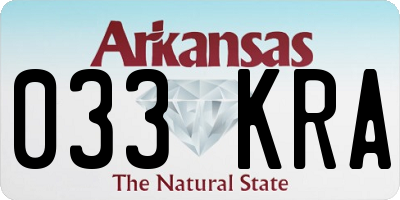 AR license plate 033KRA