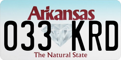 AR license plate 033KRD