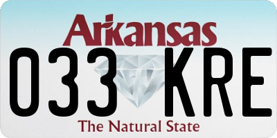 AR license plate 033KRE