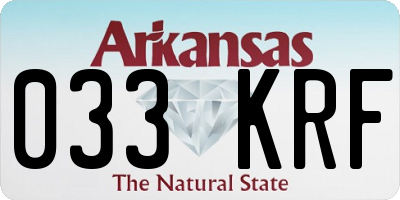AR license plate 033KRF