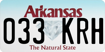 AR license plate 033KRH