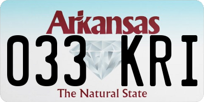 AR license plate 033KRI