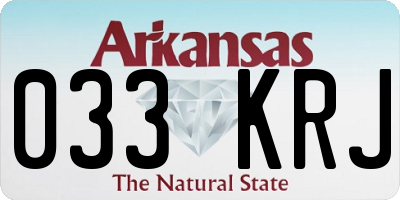 AR license plate 033KRJ