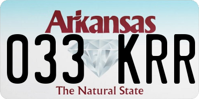 AR license plate 033KRR