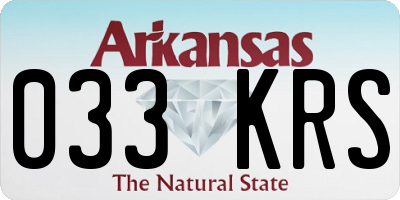 AR license plate 033KRS