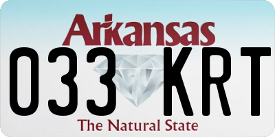 AR license plate 033KRT