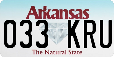 AR license plate 033KRU