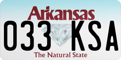 AR license plate 033KSA