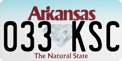 AR license plate 033KSC