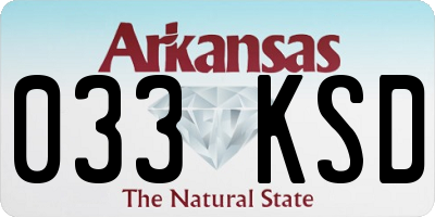 AR license plate 033KSD
