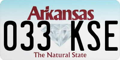AR license plate 033KSE