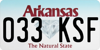 AR license plate 033KSF