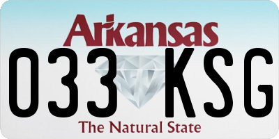 AR license plate 033KSG
