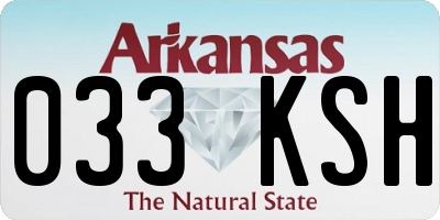 AR license plate 033KSH