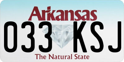 AR license plate 033KSJ