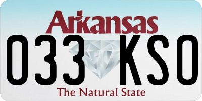 AR license plate 033KSO
