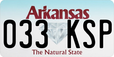 AR license plate 033KSP