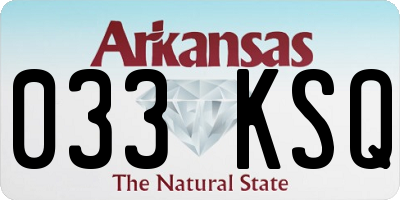 AR license plate 033KSQ