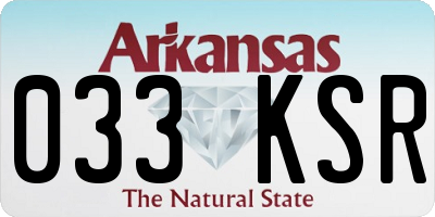 AR license plate 033KSR