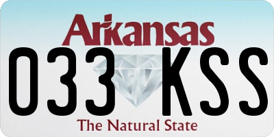 AR license plate 033KSS
