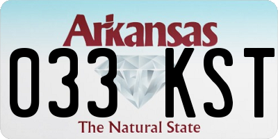 AR license plate 033KST