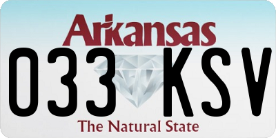 AR license plate 033KSV