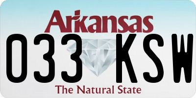 AR license plate 033KSW