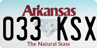 AR license plate 033KSX