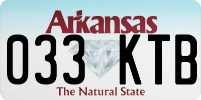 AR license plate 033KTB