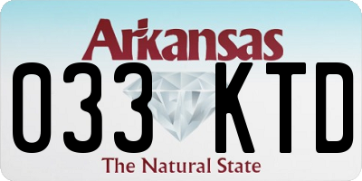 AR license plate 033KTD