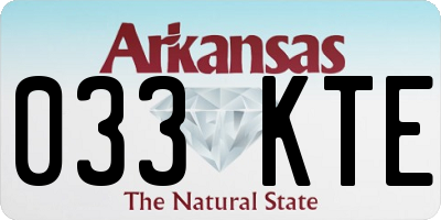 AR license plate 033KTE