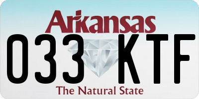 AR license plate 033KTF