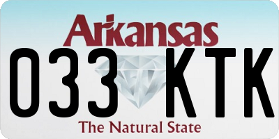 AR license plate 033KTK
