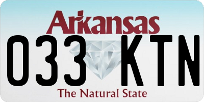 AR license plate 033KTN