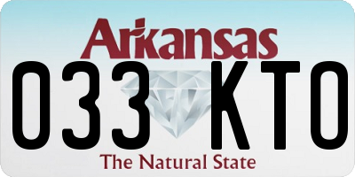 AR license plate 033KTO