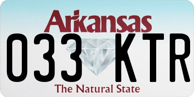 AR license plate 033KTR