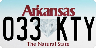 AR license plate 033KTY