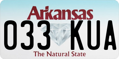 AR license plate 033KUA