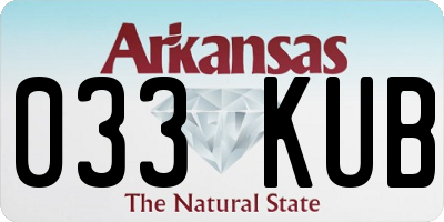 AR license plate 033KUB
