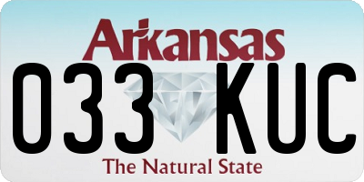 AR license plate 033KUC