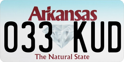 AR license plate 033KUD