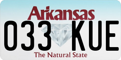 AR license plate 033KUE