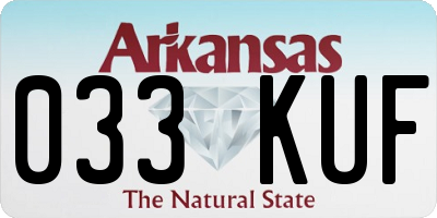 AR license plate 033KUF