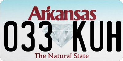 AR license plate 033KUH