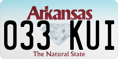 AR license plate 033KUI
