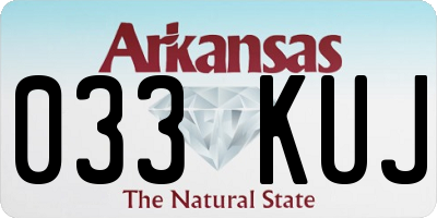 AR license plate 033KUJ