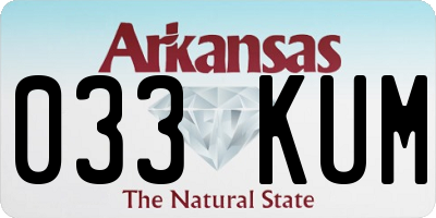 AR license plate 033KUM